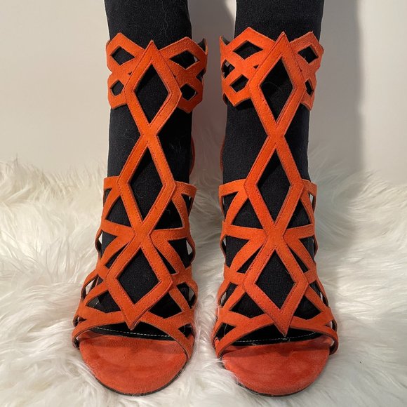 Kendall & Kylie Elena Suede Cage Sandals - Picture 1 of 6